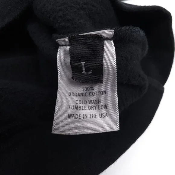 CLARE V. Discothèque Sweatshirt Crop Sweater Black Minimal French Girl Casual - Picture 9 of 9